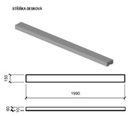 DITON LINIE KAMENE QUICK WALL STONE Stříška desková šedý mix 200/15/7cm